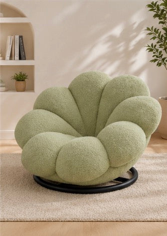 Pouf Fauteuil Design « Nuage » Pivotant vert